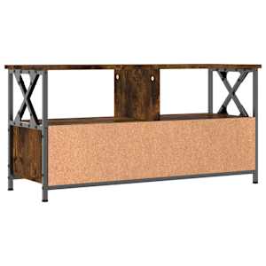 TV skříňka kouřový dub 90x33x45 cm kompozitní dřevo a železo - obrázek 5