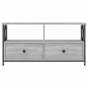 TV skříňka šedá sonoma 90x33x45 cm kompozitní dřevo a železo - obrázek 5