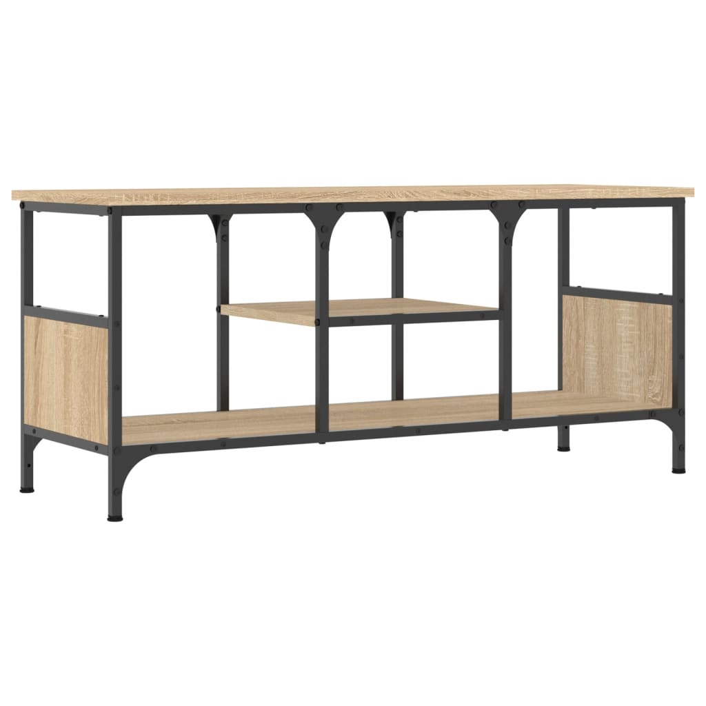 vidaXL TV skříňka dub sonoma 100x35x45 cm kompozitní dřevo a železo