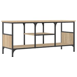 TV skříňka dub sonoma 100x35x45 cm kompozitní dřevo a železo - obrázek 2