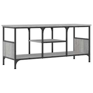 TV skříňka šedá sonoma 100x35x45 cm kompozitní dřevo a železo - obrázek 2