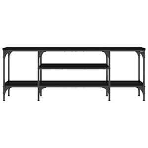 TV stolek černý 121 x 35 x 45 cm kompozitní dřevo a železo - obrázek 4