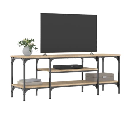 vidaXL TV skrinka dub sonoma 121x35x45 cm kompozitn&eacute; drevo a železo