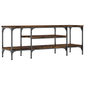 TV stolek kouřový dub 121x35x45 cm kompozitní dřevo a železo - obrázek 2