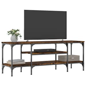 TV stolek kouřový dub 121x35x45 cm kompozitní dřevo a železo - obrázek 3