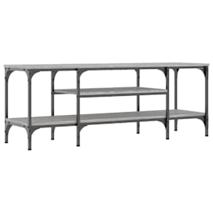 TV stolek šedý sonoma 121x35x45 cm kompozitní dřevo a železo - obrázek 2