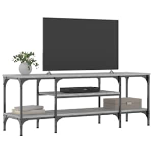TV stolek šedý sonoma 121x35x45 cm kompozitní dřevo a železo - obrázek 3