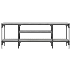 TV stolek šedý sonoma 121x35x45 cm kompozitní dřevo a železo - obrázek 4