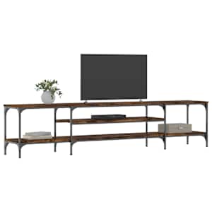 TV stolek kouřový dub 201x35x45 cm kompozitní dřevo a železo - obrázek 3