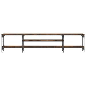 TV stolek kouřový dub 201x35x45 cm kompozitní dřevo a železo - obrázek 4