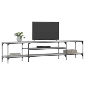 TV stolek šedý sonoma 201x35x45 cm kompozitní dřevo a železo - obrázek 3