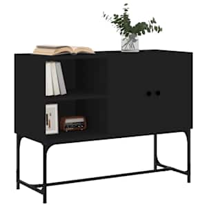 vidaXL Buffet noir 100x40x79,5 cm bois d'ing&eacute;nierie