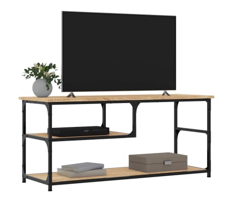 vidaXL Televizoriaus spintelė, ąžuolo, 103x38x46,5cm, mediena/plienas
