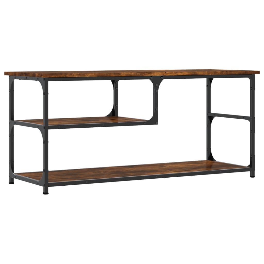 Thumbnail - vidaXL TV-Schrank Räuchereiche 103x38x46,5 cm Holzwerkstoff und Stahl