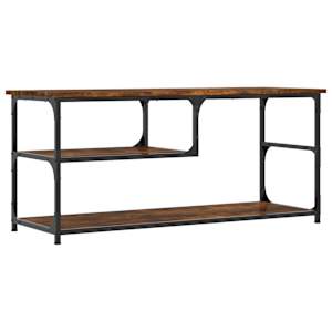 TV skříňka kouřový dub 103x38x46,5 cm kompozitní dřevo a ocel - obrázek 2