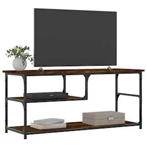 TV skříňka kouřový dub 103x38x46,5 cm kompozitní dřevo a ocel - obrázek 3