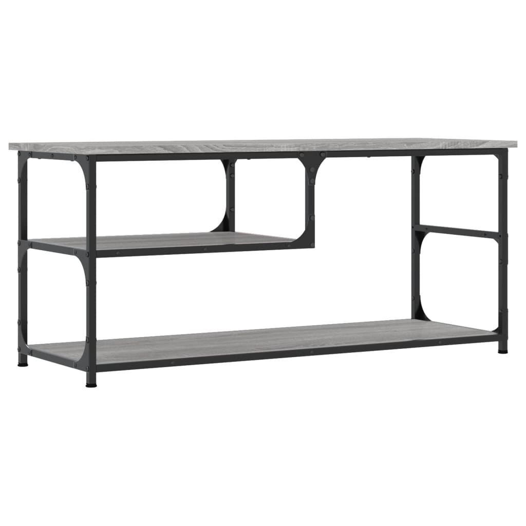 vidaXL TV skříňka šedá sonoma 103x38x46,5 cm kompozitní dřevo a ocel
