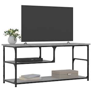TV skříňka šedá sonoma 103x38x46,5 cm kompozitní dřevo a ocel - obrázek 3
