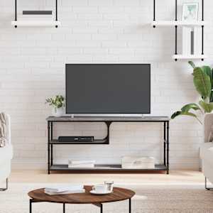 TV skříňka šedá sonoma 103x38x46,5 cm kompozitní dřevo a ocel - obrázek 1