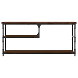 TV skříňka hnědý dub 103 x 38 x 46,5 cm kompozitní dřevo a ocel - obrázek 4