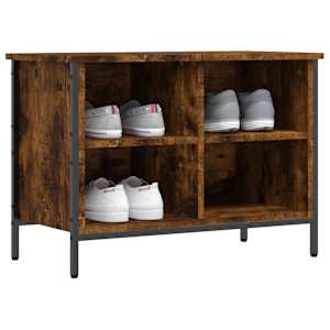 vidaXL Armoire &agrave; chaussures ch&ecirc;ne fum&eacute; 69x35x50 cm bois d'ing&eacute;nierie
