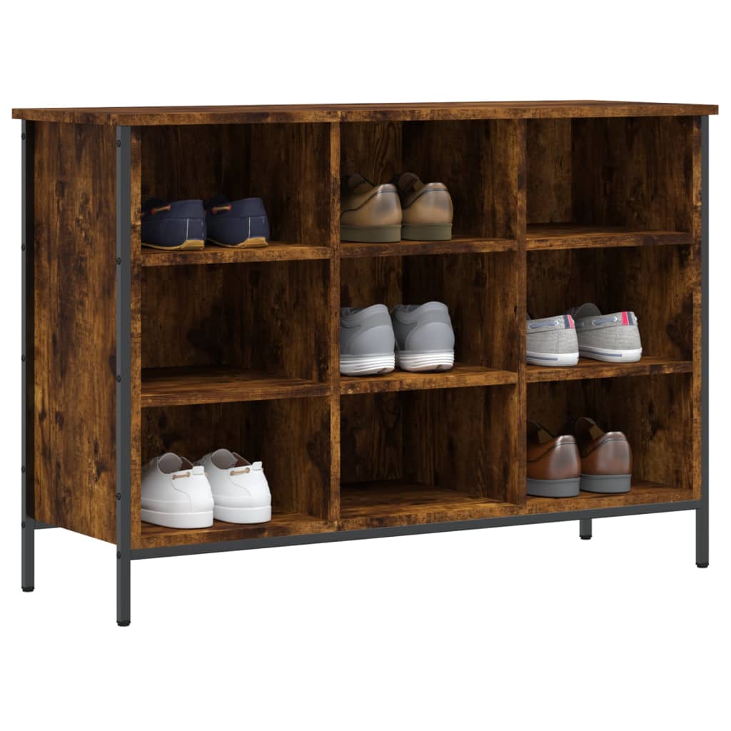 vidaXL Pantofar, stejar fumuriu, 100x35x70 cm, lemn compozit