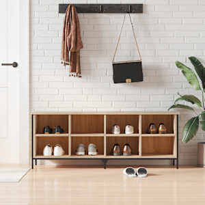 Omarica za čevlje sonoma hrast 131x35x50 cm inženirski les