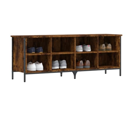 vidaXL Armoire &agrave; chaussures ch&ecirc;ne fum&eacute; 131x35x50 cm bois d'ing&eacute;nierie