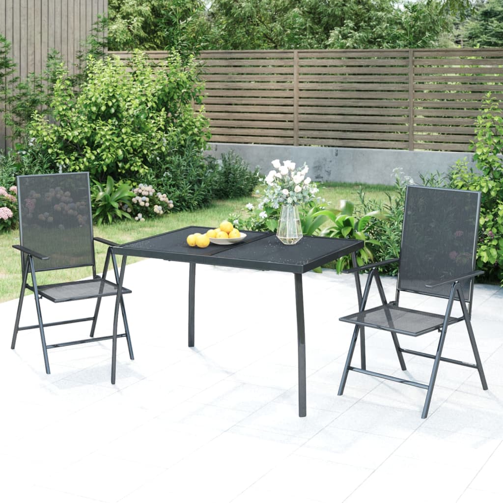vidaXL Table de jardin anthracite 110x80x72 cm Treillis d'acier