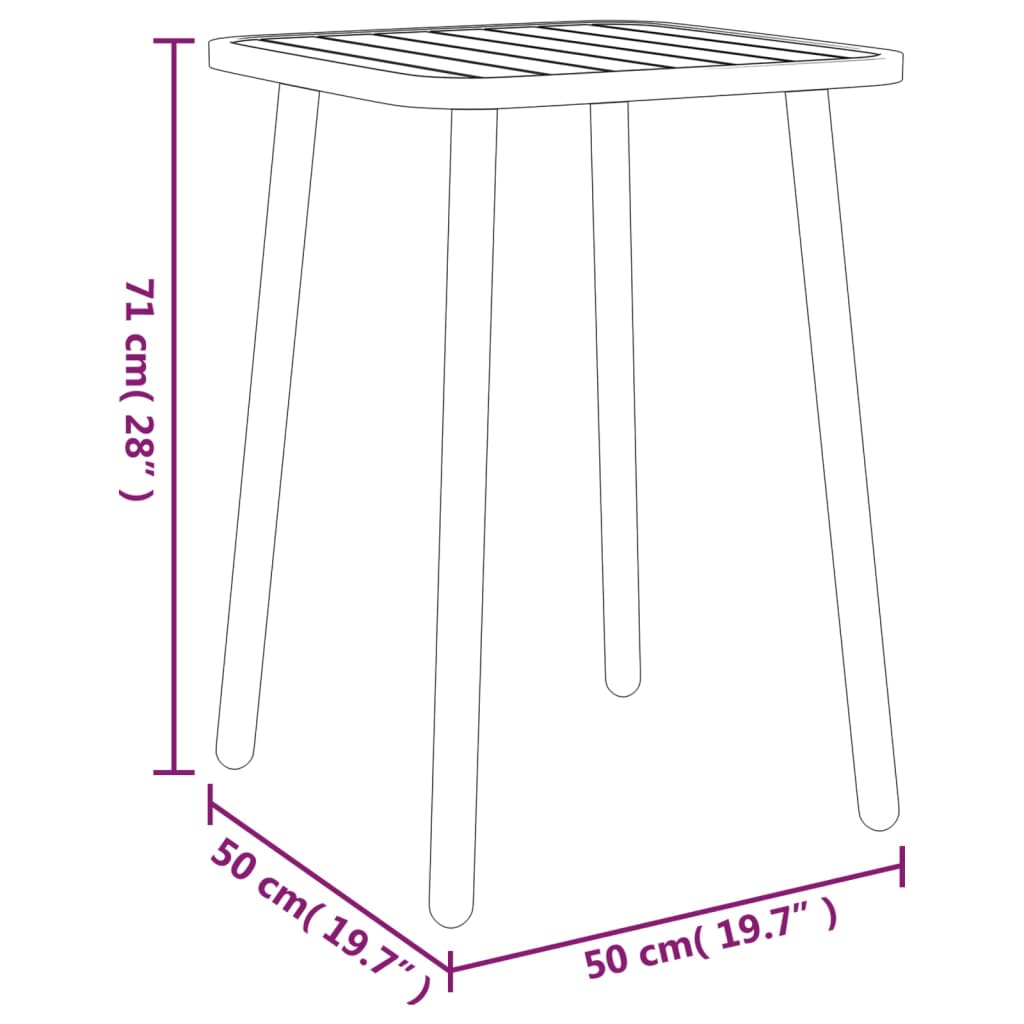Garden Table Anthracite 50x50x71 Cm Steel VidaXL 17 width=274