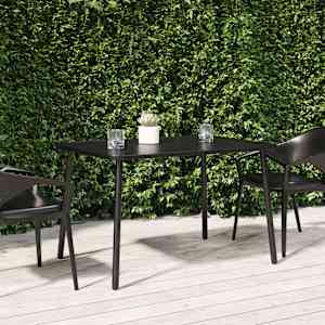 Vrtna miza antracitna 110x80x71 cm jeklo