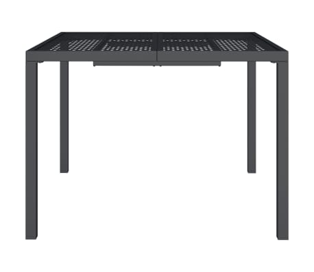 vidaXL Vrtna miza antracit 100x100x72 cm jeklo