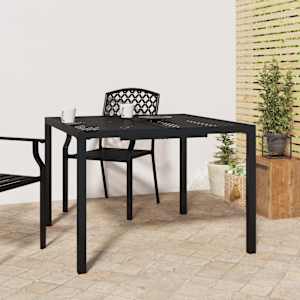 Vrtna miza antracit 100x100x72 cm jeklo