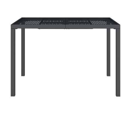 vidaXL Table de jardin anthracite 110x80x72 cm acier