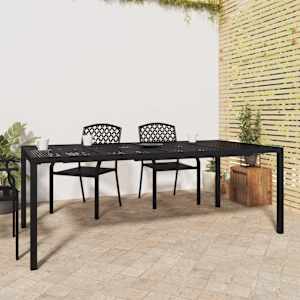 Vrtna miza antracitna 200x100x72 cm jeklo