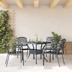 Zahradní křeslo 4 pcs Antracit 56 x 65 x 89 cm Ocel - obrázek 3