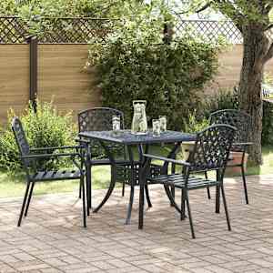 Vrtni Stol 4 pcs Antracit 56 x 65 x 89 cm Jeklo
