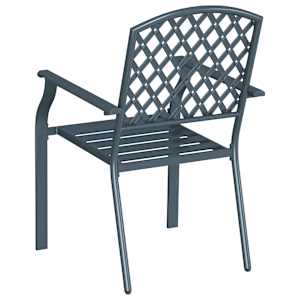 Zahradní křeslo 4 pcs Antracit 56 x 65 x 89 cm Ocel - obrázek 7