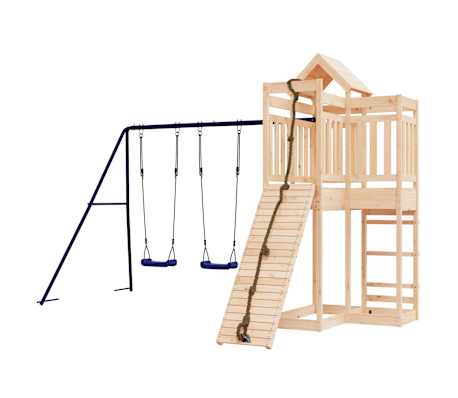 vidaXL Aire de jeux d'ext&eacute;rieur bois de pin massif