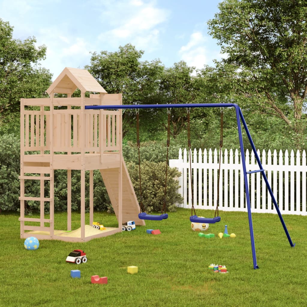 vida XL Spielturm Massivholz Kiefer