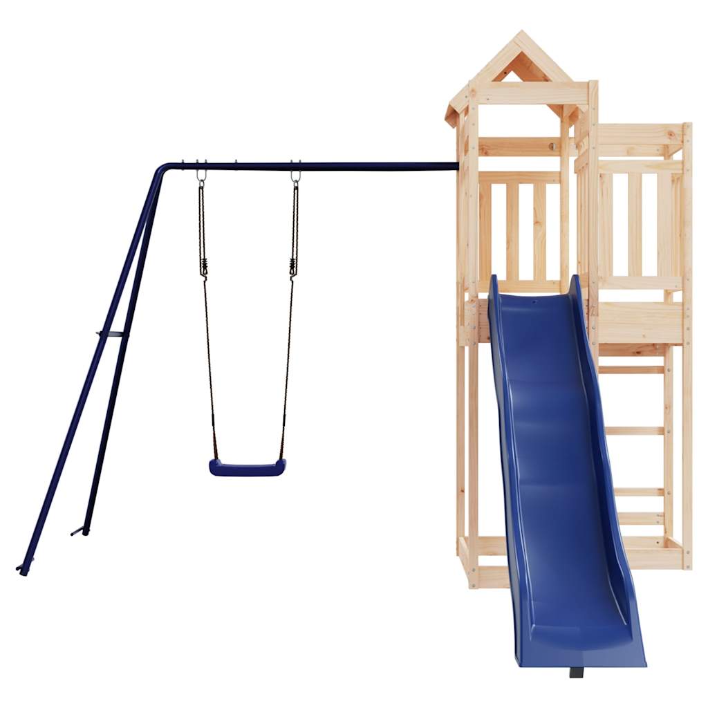 Swing Set Outdoor Backyard Wooden Playground Equipment for Kids Age 3-8 vidaXL - Picture 15 of 20