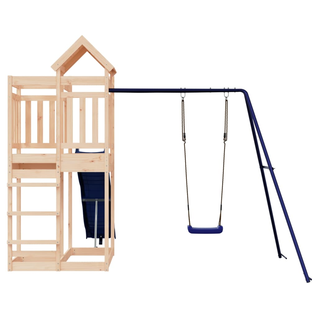 Swing Set Outdoor Backyard Wooden Playground Equipment for Kids Age 3-8 vidaXL - Picture 16 of 20