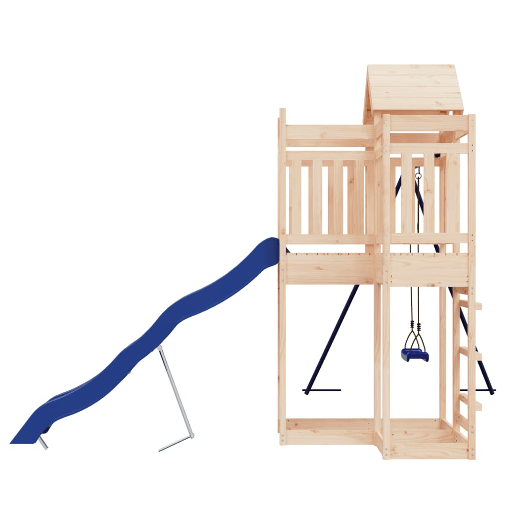 Swing Set Outdoor Backyard Wooden Playground Equipment for Kids Age 3-8 vidaXL - Picture 17 of 20