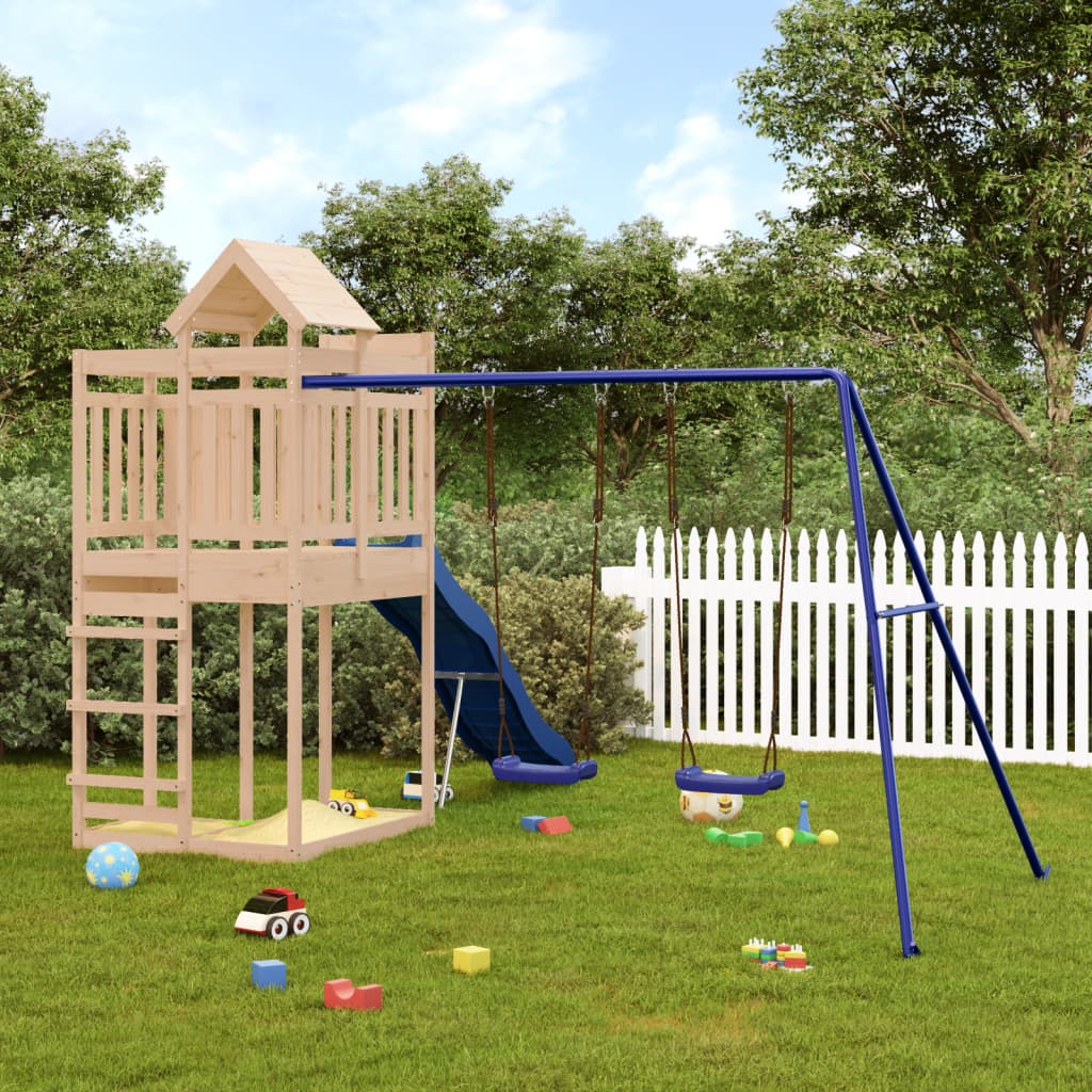vida XL Spielturm Massivholz Kiefer