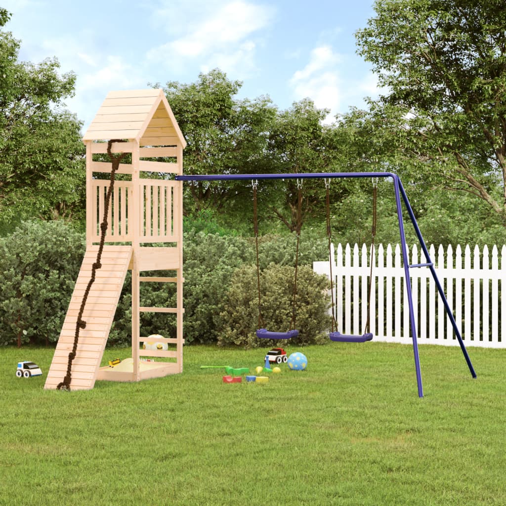 vida XL Spielturm Massivholz Kiefer