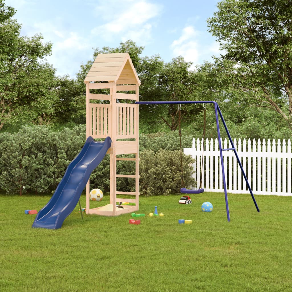 vida XL Spielturm Massivholz Kiefer