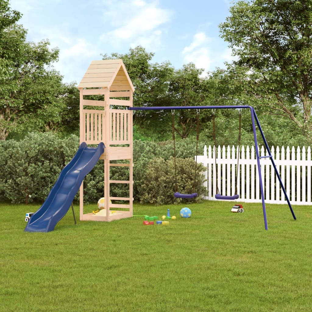 vida XL Spielturm Massivholz Kiefer