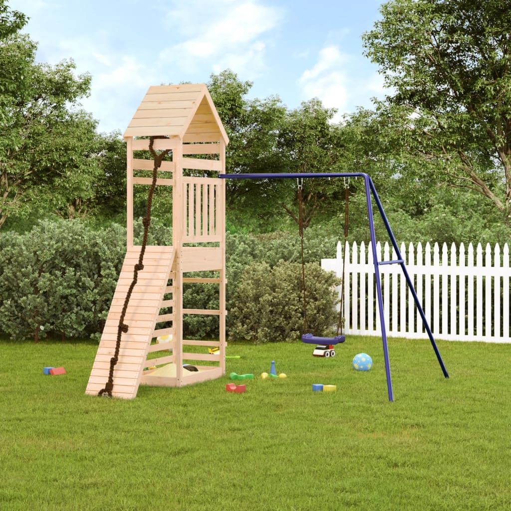 vida XL Spielturm Massivholz Kiefer