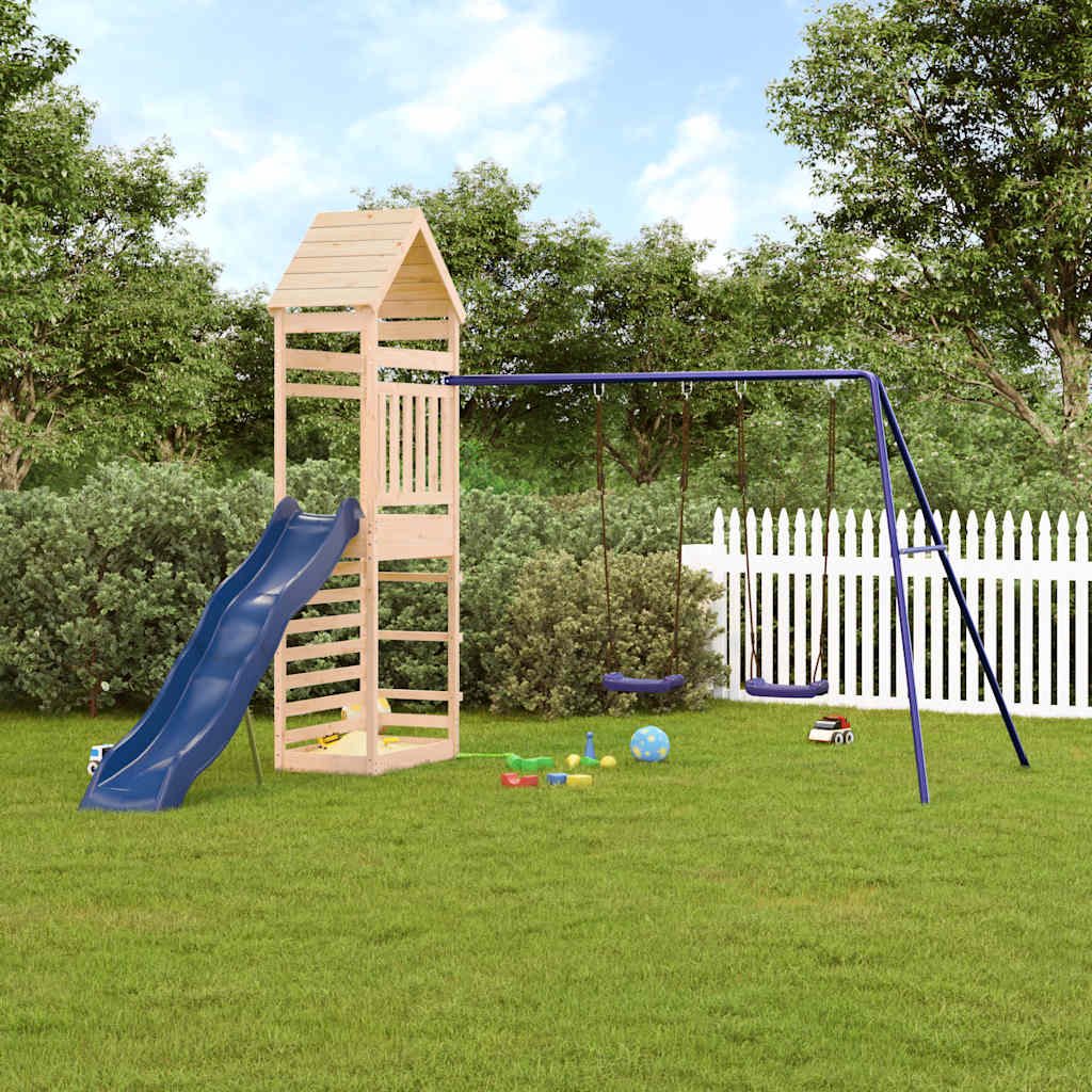 Outdoor Playset with Climbing Wall and Slide vidaXL - Picture 14 of 22