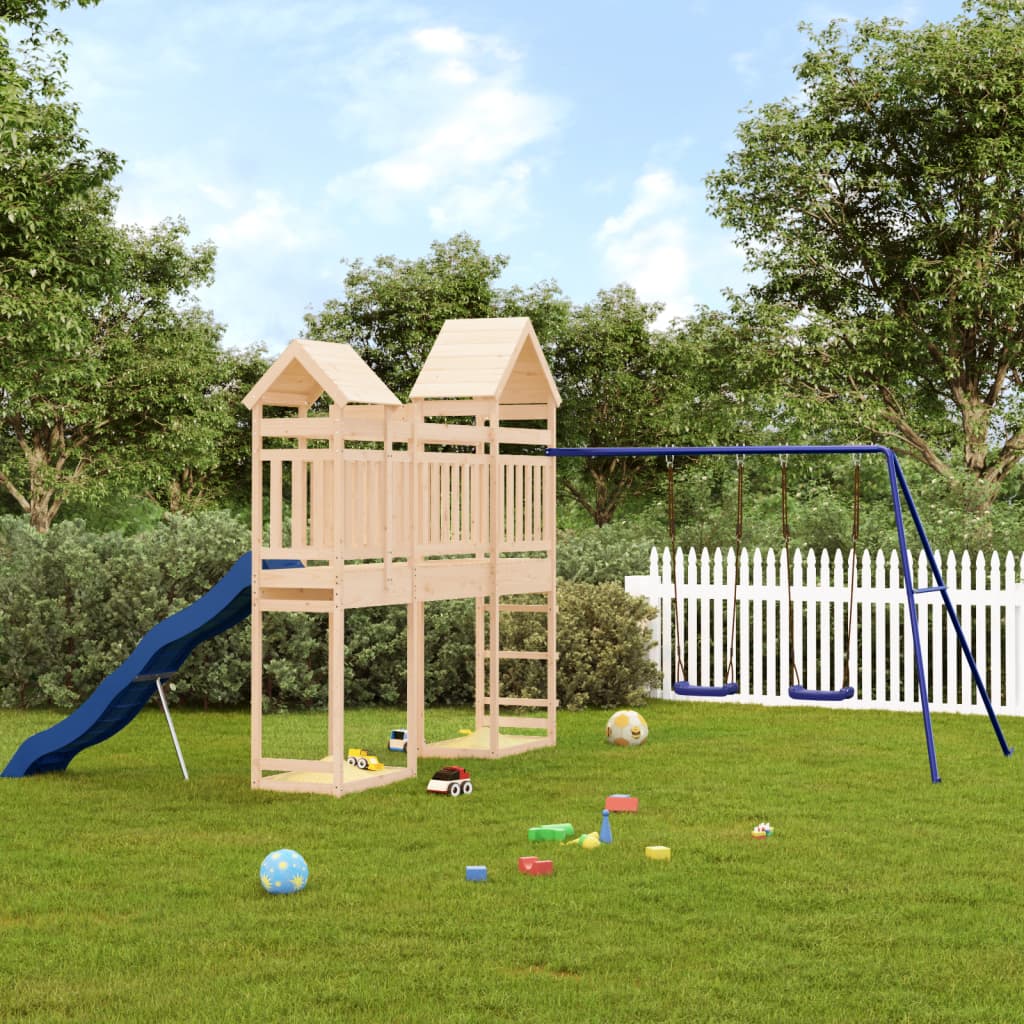 vida XL Spielturm Massivholz Kiefer